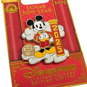Disney Lunar New Year 2025 Mickey Mouse Pin Limited Release Chinese Collectible‎